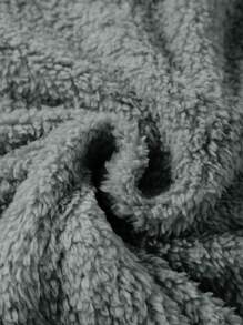 Young Boy Khaki Solid Bear Graphic Romper - Grey - View 4