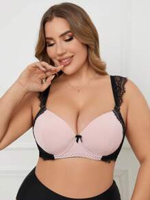 Áo ngực có gọng ren chắp vá cỡ lớn, bán riêng lẻ - Nhiều màu - Xem 7