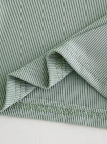 SHEIN Playful Pals 3件套女婴条纹波点休闲舒适上衣套装，时尚秋冬款 - 彩色 - 查看 4