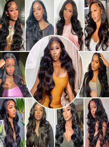 5x5 Transparent Lace Closure Only Body Wave Hair Closure Invisible Lace 12A Brazilian Human Hair Frontal Closure 100% Human Hair Extensions Pre Plucked Natural Black - SNatural - View 8