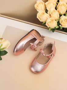 1 Pair Fashion Baby Flat Shoes, New Style Children Flat Shoes, Girls Flats - Pink - View 5