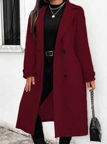 Calvaya Camisa casual de manga larga y botones con cuello, abrigo informal de talla grande, para uso diario en invierno