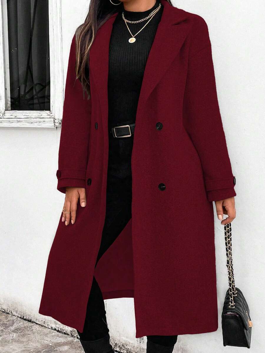Calvaya Camisa casual de manga larga y botones con cuello, abrigo informal de talla grande, para uso diario en invierno