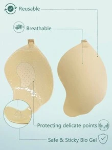 1 paire de soutiens-gorge adhésifs mini à forme d'aile personnalisés, soulève-gorge invisible, accessoires de soutien-gorge simple et , portables et avec fermoir