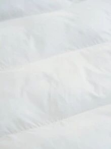 SHEIN EZwear White Woven Sleeveless Long Coat For Women, Cold Protection - White - View 5