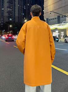 Claim Dot Manteau décontracté ample à manches longues, col châle, coupe ample, couleur unie, pour l'automne