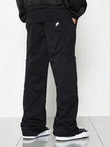 SUMWON 宽松工装裤 - 黑色 - 查看 4