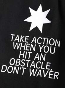 Flirla Bộ trang phục thường ngày hai mảnh in hình ngôi sao cỡ lớn - màu đen - Xem 4