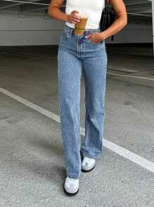 Versatile Simple All-Match Straight Leg Jeans That Flatter Your Figure