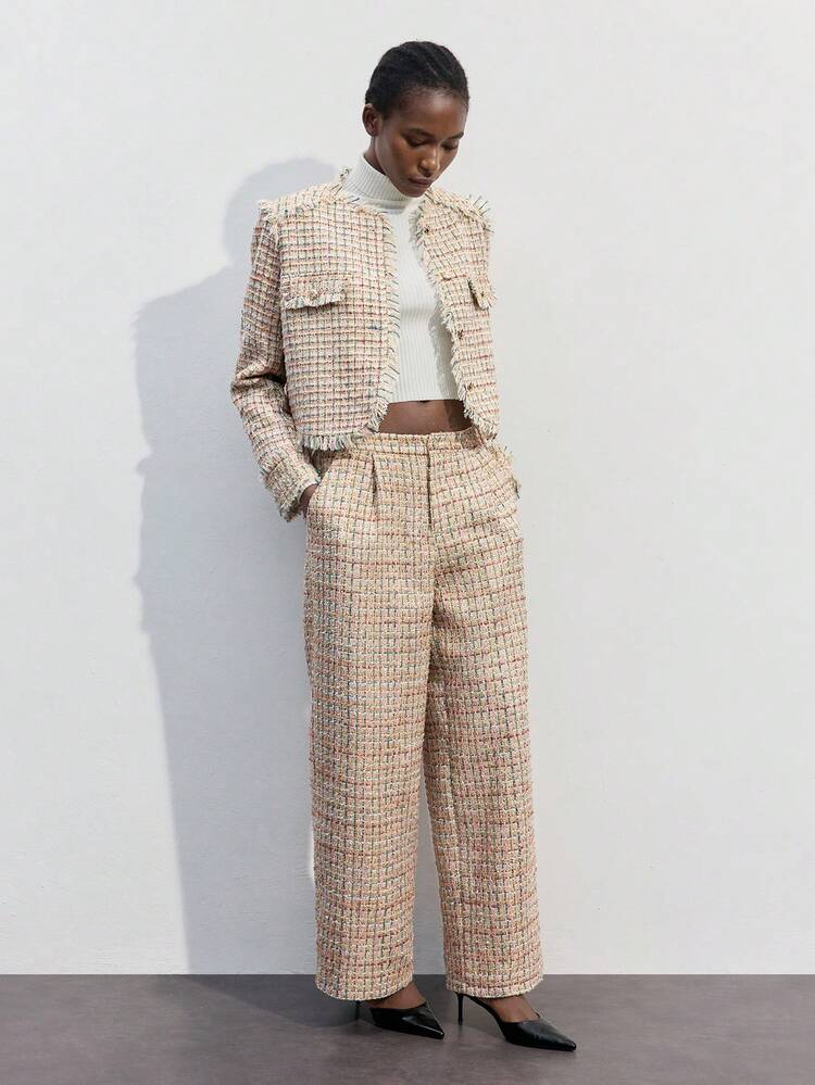 Maija 女士休闲复古前扣流苏大衣，秋季 - 彩色 - 查看 7