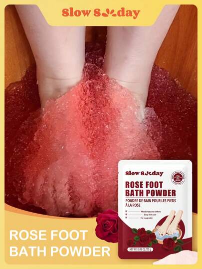 Poudre de bain de pieds à la rose, soin hydratant, revitalisant et exfoliant pour les pieds, Halloween, Thanksgiving, Noël, Nouvel An, cadeaux de Noël, cadeau de remerciement, convient pour l'automne et l'hiver, soins d'automne
