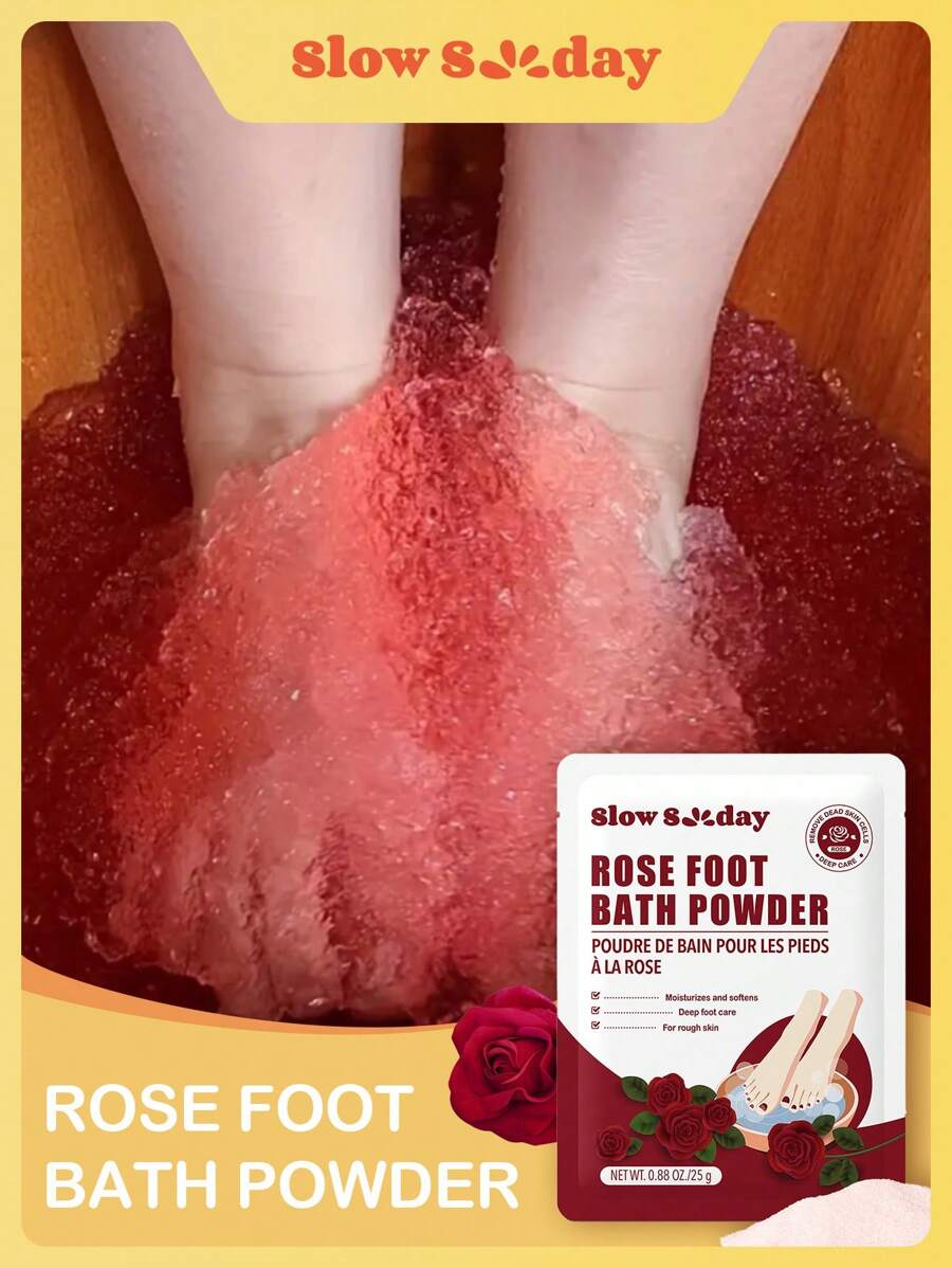 Polvo para baño de pies con rosa de SlowSunday