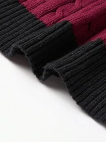 Manfinity Sporsity Maglione girocollo a maniche lunghe con righe a contrasto e ricamo a lettera per uomo