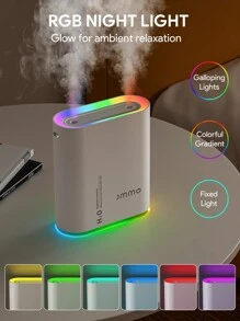 JMMO Humidifier,Double Nozzle Design,Large Mist Humidification,Anti-Dry Burning,1L Large Capacity,Minimalist Design,Atmosphere Night Light,Suitable For Office,Living Room And Bedroom