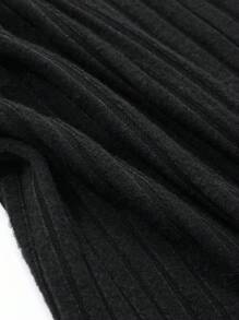 DAZY Quần ống rộng dáng rộng màu trơn đơn giản dành cho nữ, thích hợp cho mùa thu đông, quần giáo viên - màu đen - Xem 7