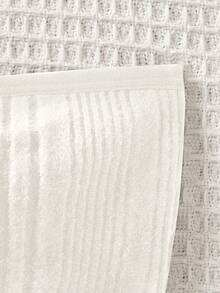 SHEIN 青少年女孩三件套简约舒适加垫罗纹短款上衣套装 - 白色 - 查看 3