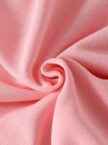 女婴粉色套头衫套装，大蝴蝶结圆领长袖上衣搭配圆点破洞裤，秋季甜美可爱时尚装扮 - 粉色 - 查看 5