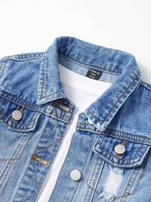 Baby Girl Loose Fit Denim Jacket