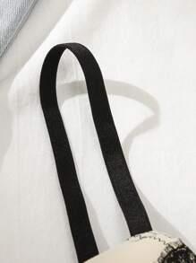 DesireSculpt 1pc Contrast Lace Sexy Push-Up Romantic Underwire Bra Set, For Small Bust Lingerie - Multicolor - View 4