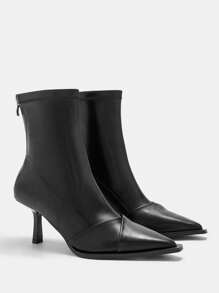 CUCCOO BIZCHIC Women's Fashion Pointed Toe Stiletto Ankle Boots For Christmas And New Year Holiday Valentines - Black - View 9