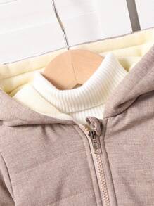 Toddler Infant Baby Boys 3D Ear Thick Warm Zipper & Hoodie Jackets Snow Wear Teddy Lining Winter Coats For Boys 6M-3T