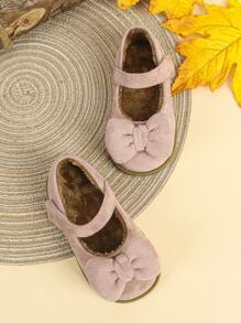 1 双全新女婴户外厚实保暖舒适可爱平底鞋，女婴平底秋鞋，幼儿步行鞋 - 粉色 - 查看 5