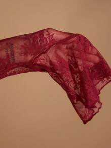 SHEIN BAE 大码女式蕾丝边荷叶边派对夜店连衣裙，甜美性感，适合约会之夜、派对、圣诞节等场合。