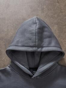 Manfinity VCAY sweat-shirt à capuche ample et décontracté doublé de thermique pour hommes, automne/hiver