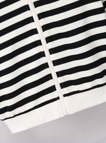 儿童/青少年男孩休闲条纹连帽运动衫长袖宽松针织运动衫，适合学校、花园、海滩、生日、春季、夏季、秋季和冬季 - 彩色 - 查看 3