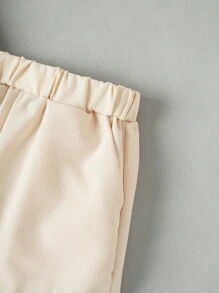 Souflis Souflis Conjunto de camisa de manga corta con bordado tropical y pantalones cortos de moda para bebé niño para vacaciones de primavera/verano