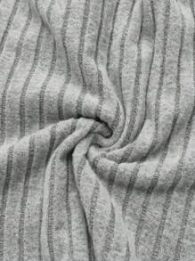 INAWLY Women's Solid V-Neck Long Sleeve Button Decor Simple Casual Top