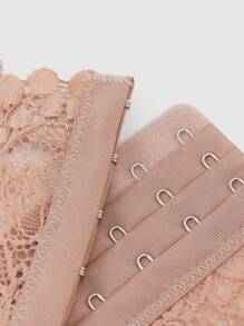 1 件大码蕾丝钢圈文胸、内衣 - 杏色 - 查看 8