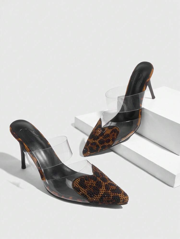 CUCCOO SZL Women's Leopard Print Patchwork Simple Pumps, Casual Daily Wear For Christmas And New Year Holiday Vibe Fall And Winter