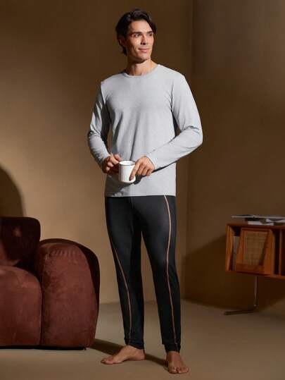 Men's Comfortable Soft Elastic Waist Warm Pants For Autumn And Winter
