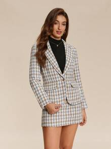 Chiquease Women Autumn Lapel Single Button Overcoat, Stylish Everyday Wear Fall Cloth For Women - Multicolor - View 5