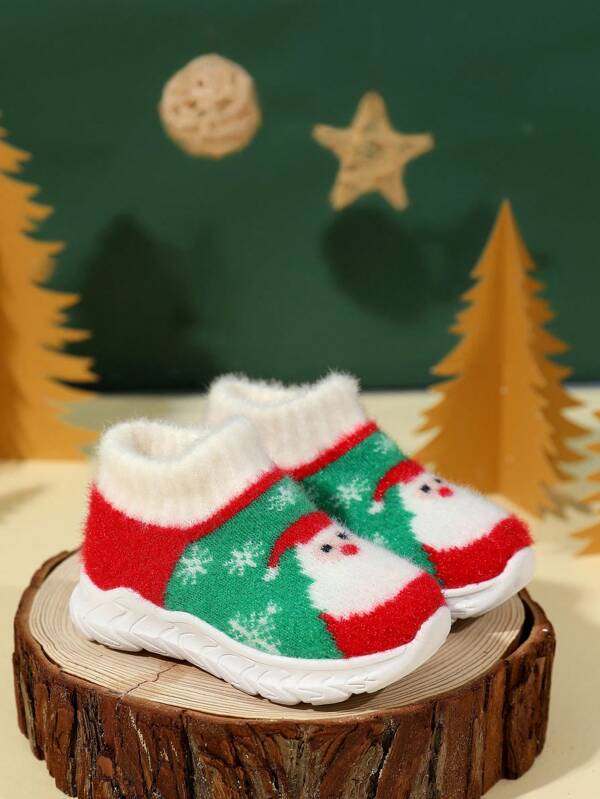Toddlers' Breathable Cute Slip-On Warm Christmas/Winter Sports Sneakers