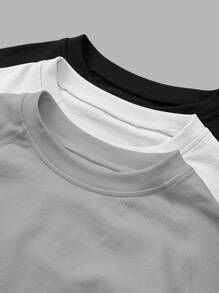 Easithlete Women's V-Neck Sports T-Shirt & Top Fitted Shirtworkout Tank Top Three Pair