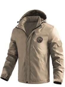 Manfinity Homme Men's Hooded Long Sleeve Fashion Zipper Casual Street Wear Jacket
