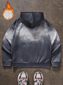 Manfinity VCAY Sudadera con capucha de manga larga con estampado digital grande para hombre