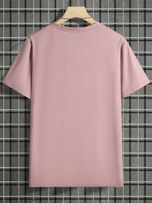 Manfinity Homme 男士圆领短袖印花休闲上衣，日常穿着T恤