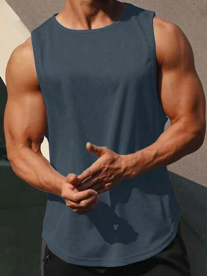 Manfinity Sport Corelite 男友风格男士纯色运动背心健身上衣背心套装健身上衣健身房上衣透气