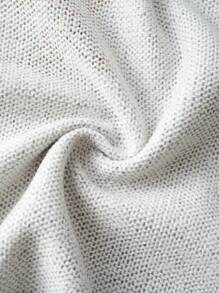 SHEIN LUNE Plus Size Women Crew Neck Long Sleeve Knitted Sweater Fall Winter - White - View 6