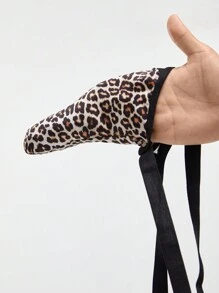 DrisQ Ropa interior masculina con estampado de leopardo y diseño sexy tipo "G-string", apropiada para citas