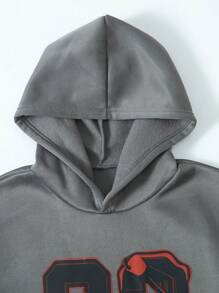 Bộ quần dài và áo hoodie tay dài cho bé trai tuổi teen - Xám - Xem 3
