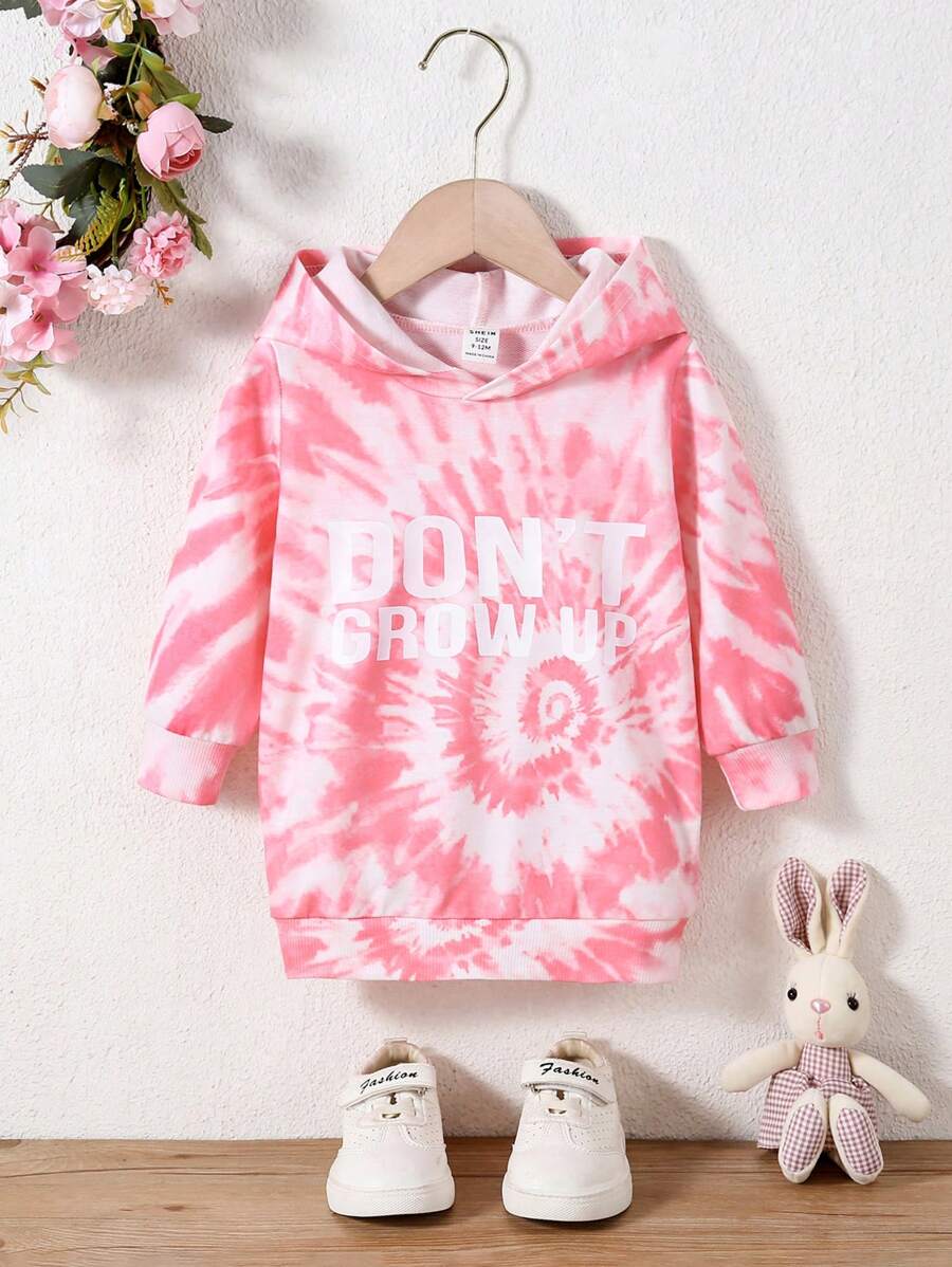 女宝宝扎染时尚字母印花卫衣，春/秋 - 彩色 - 查看 1