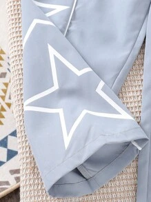 SHEIN Quần dệt ống đứng giản dị cho bé trai tuổi teen, phong cách thời trang đường phố - Xám - Xem 6