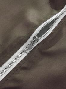 PAVTROS Manfinity Streetrush Men's Front Zipper Short Sleeve Figure Print Casual Shirt - Coffee Brown - View 4