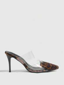 CUCCOO SZL Women's Leopard Print Patchwork Simple Pumps, Casual Daily Wear For Christmas And New Year Holiday Vibe Fall And Winter - Multicolor - View 2