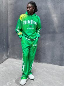 Manfinity VCAY Men's Digital Print Loose Knit Long Sleeve Sweatshirt Set, For Fall Winter - Multicolor - View 6