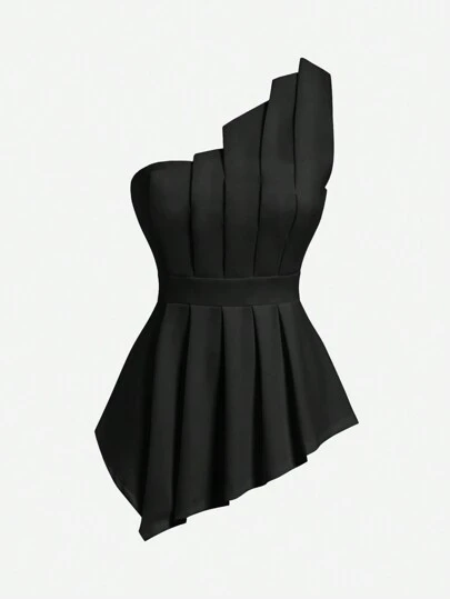 Firerie Plus Size Bekväm Casual Minimalistisk Elegant Date Night Layered Asymmetrisk Design Vit Camisole Topp med justerbar rem för kvinnor